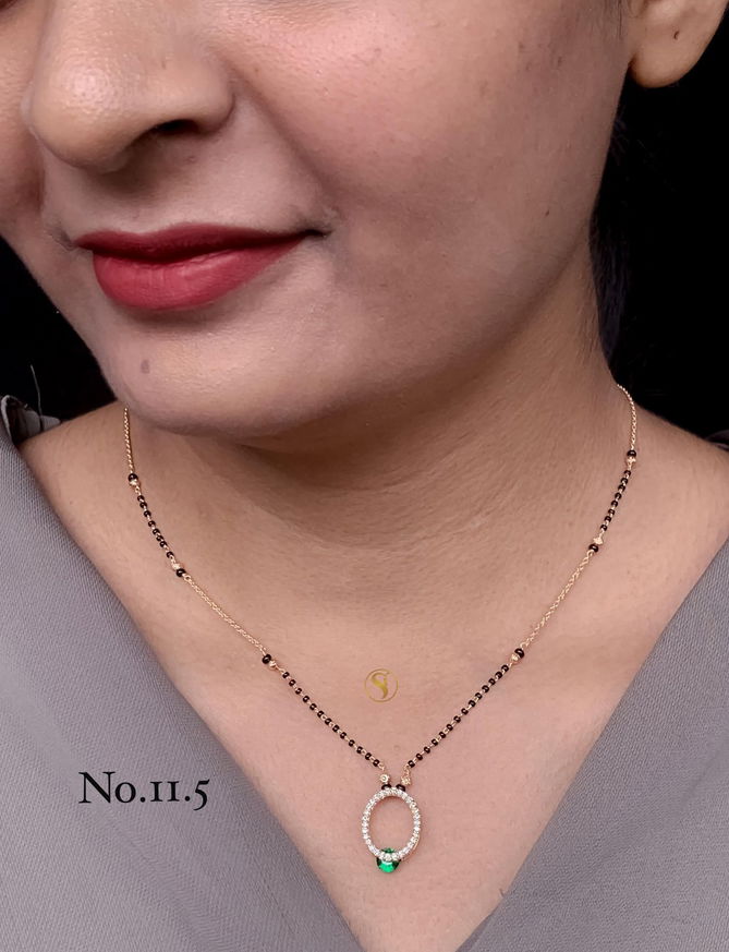 11 AD Diamond Designer Regular Wear Mangalsutra Manufacturers
